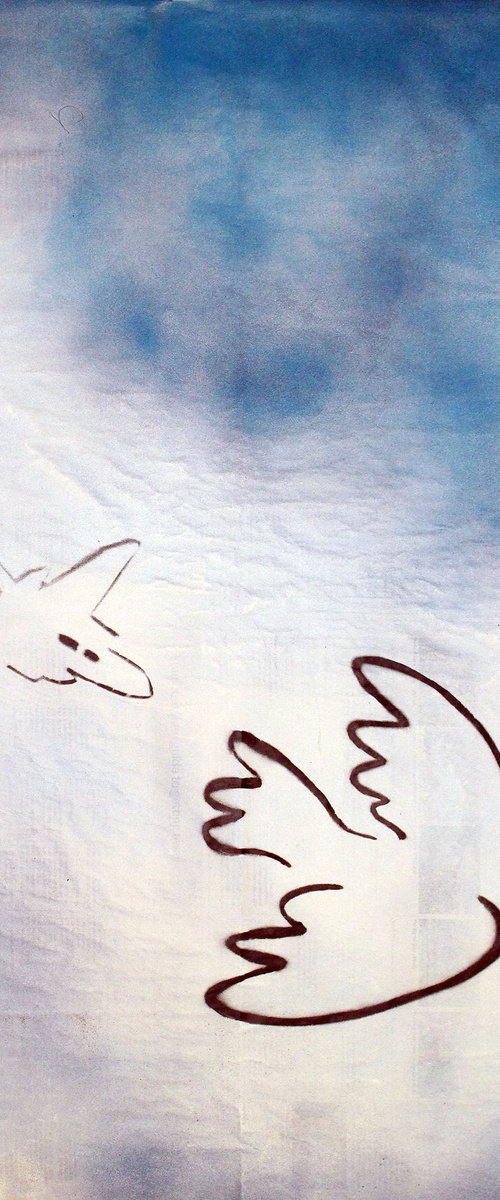 DOGFIGHT DOVE (ON AN URBOX). by Juan Sly