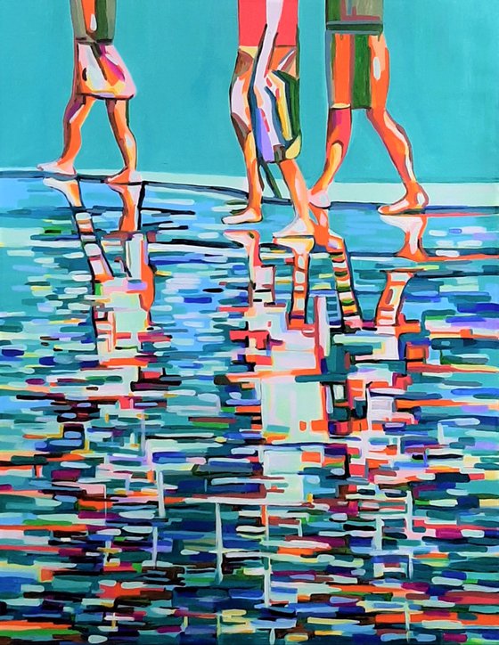 At the beach / 90 x 70 x 0.1 cm