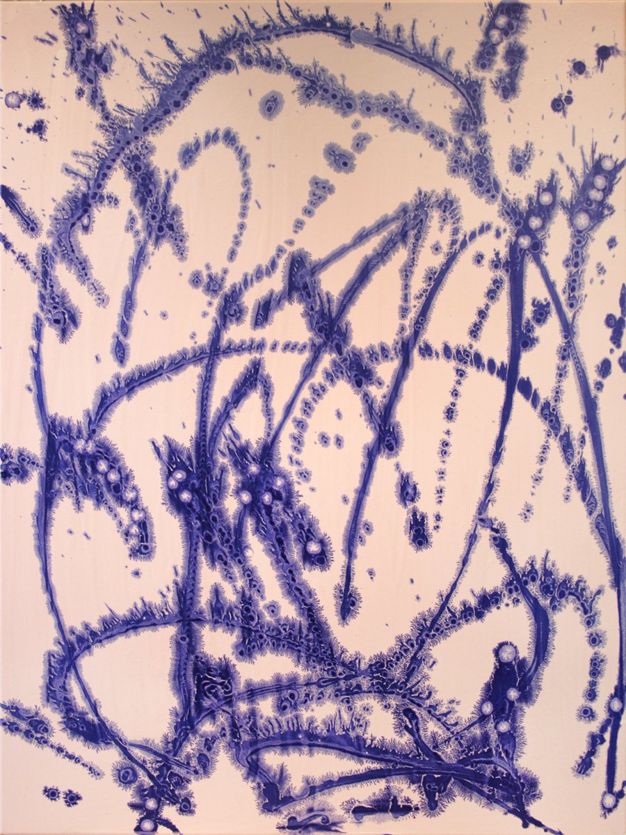 Expressive Abstract Acrylic Painting By Salana Art / Svetlana Samovarova, 20 X 28", Miraculous Patterns I, Original Artwork