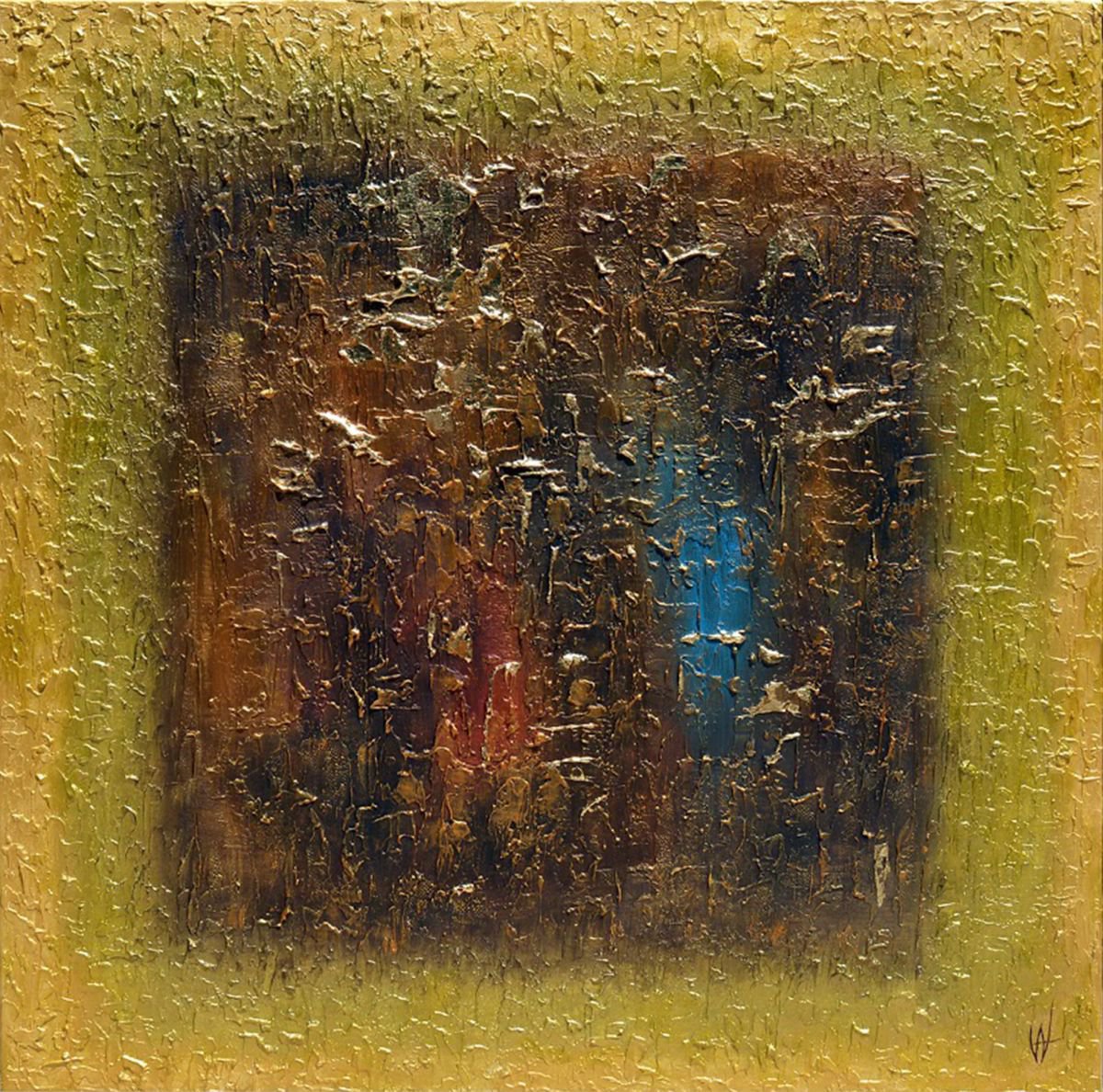 Abstract art - ABSTRACT FEELINGS - LARGE SQUARED TEXTURED PAINTING by VANADA ABSTRACT ART