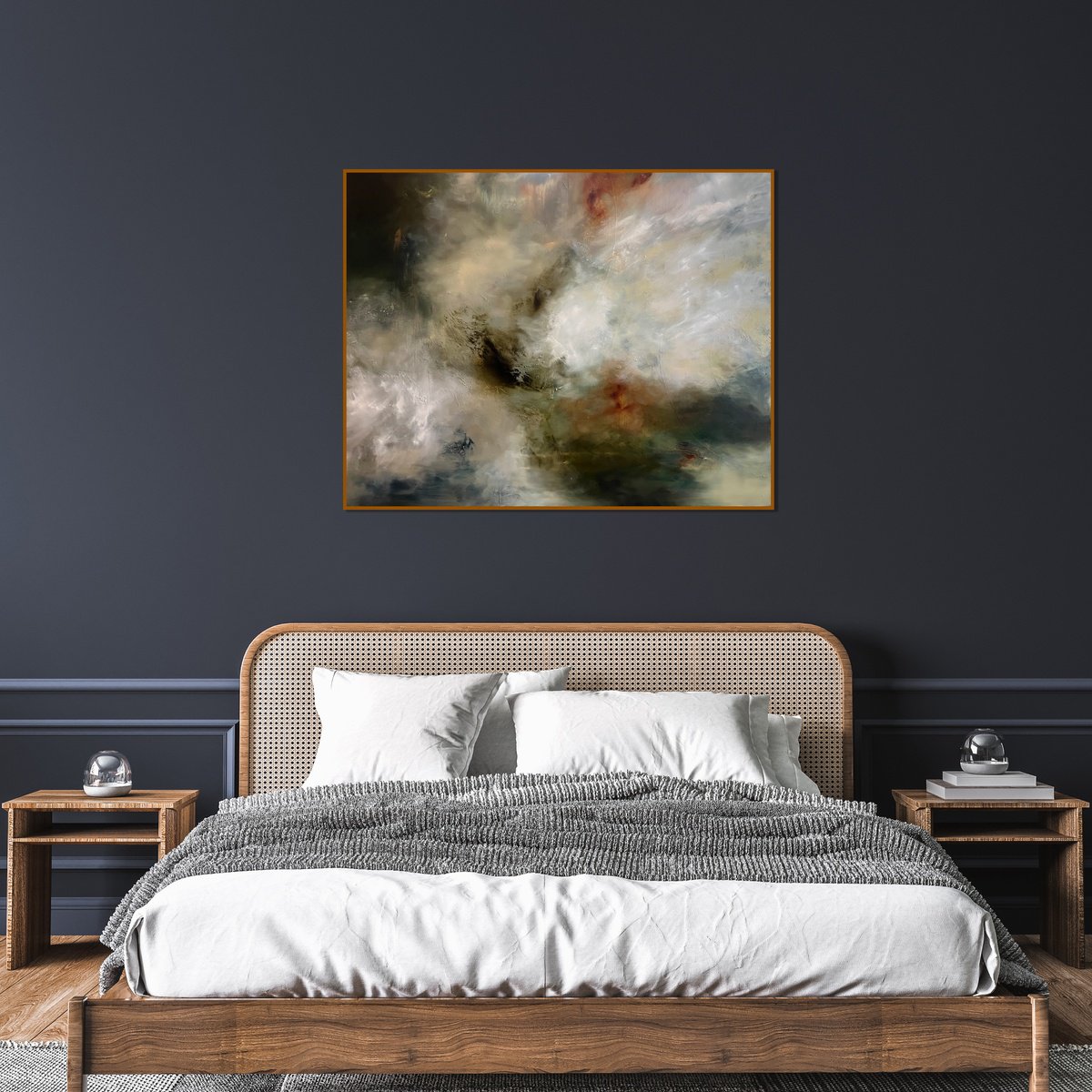 Organic Landscape Oil Painting By Julia Swaby, 57 X 45", English Summer, Original Artwork