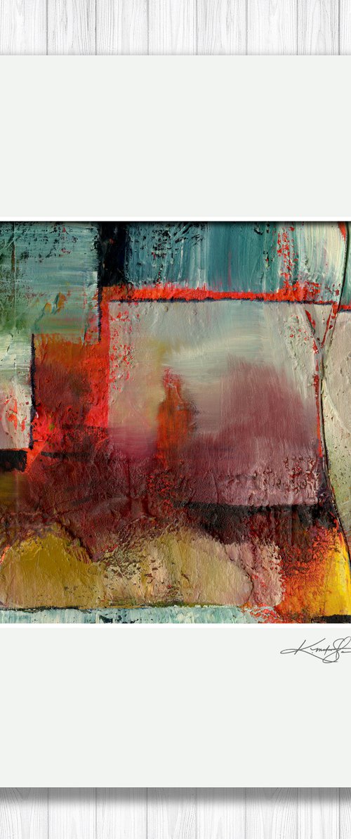 Moments In Life - Abstract Collage Oil Painting by Kathy Morton Stanion by Kathy Morton Stanion