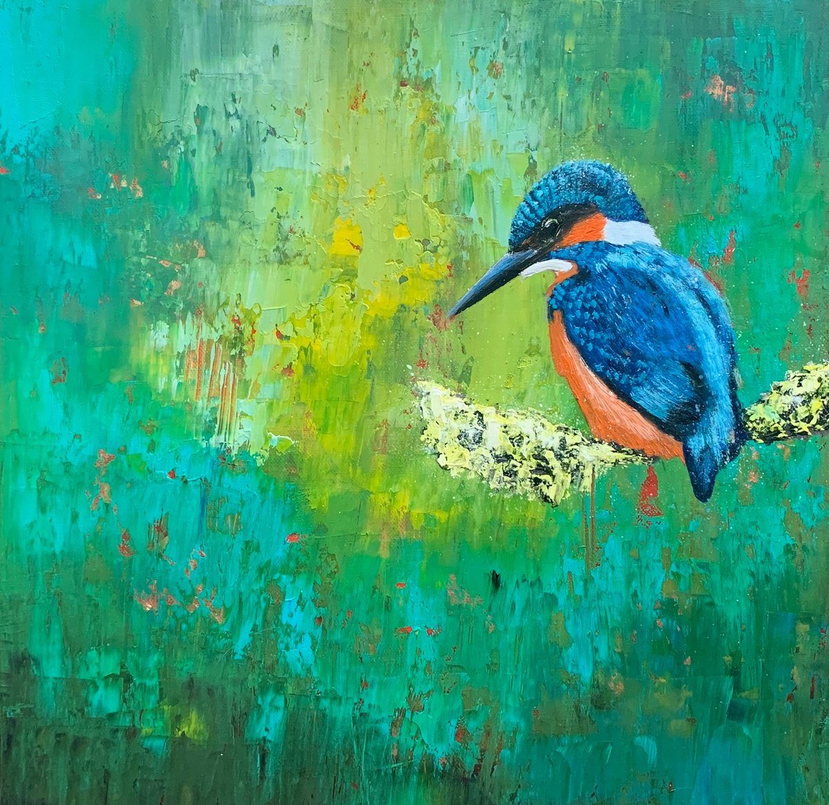 Kingfisher At The River by Laure Bury