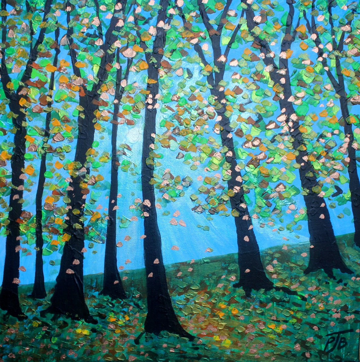  Autumn Sun I By Paul J Best, 20 X 20, Artwork For Sale On Artfinder