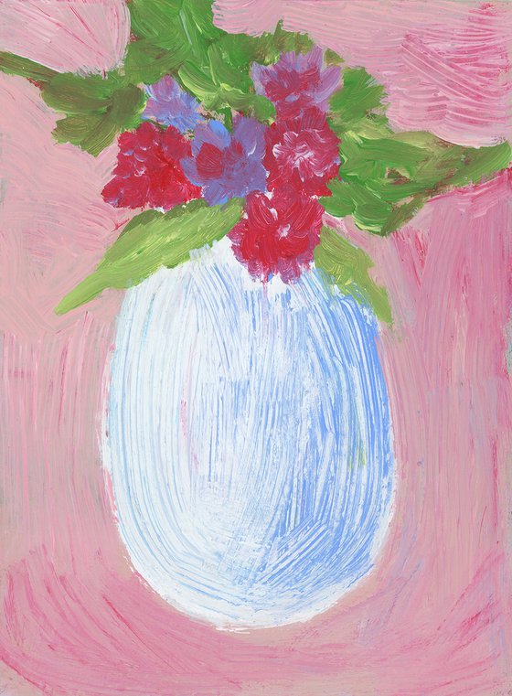 Flowers In A White Vase