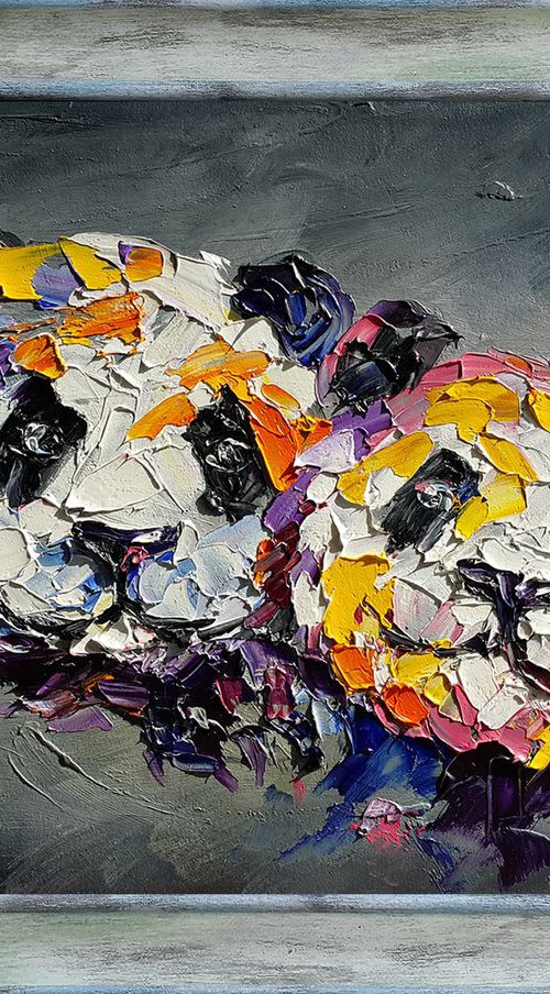 In frame ''When I look at you..." - pandas, animals, oil painting, panda, love pandas, animals oil painting by Anastasia Kozorez