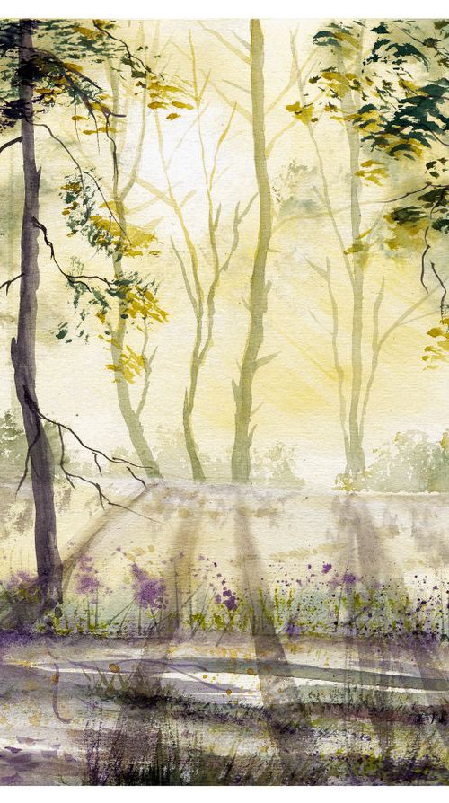 Golden Sunlight. Watercolou by Yulia Schuster
