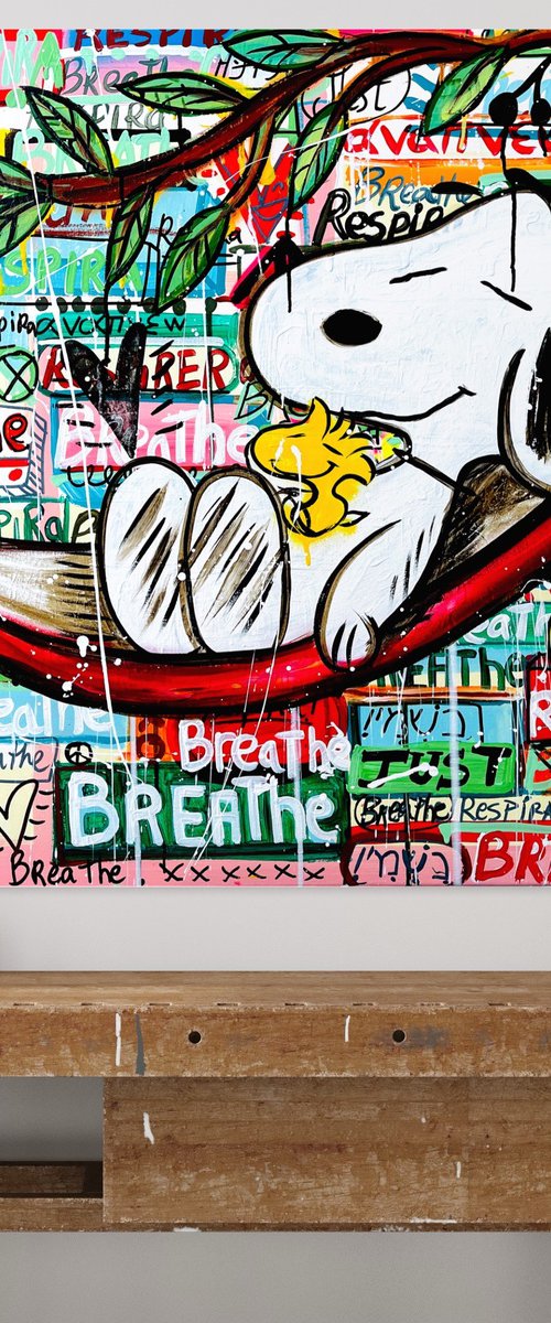 Just Breathe (81x100cm) Ready to hang by Mercedes Lagunas