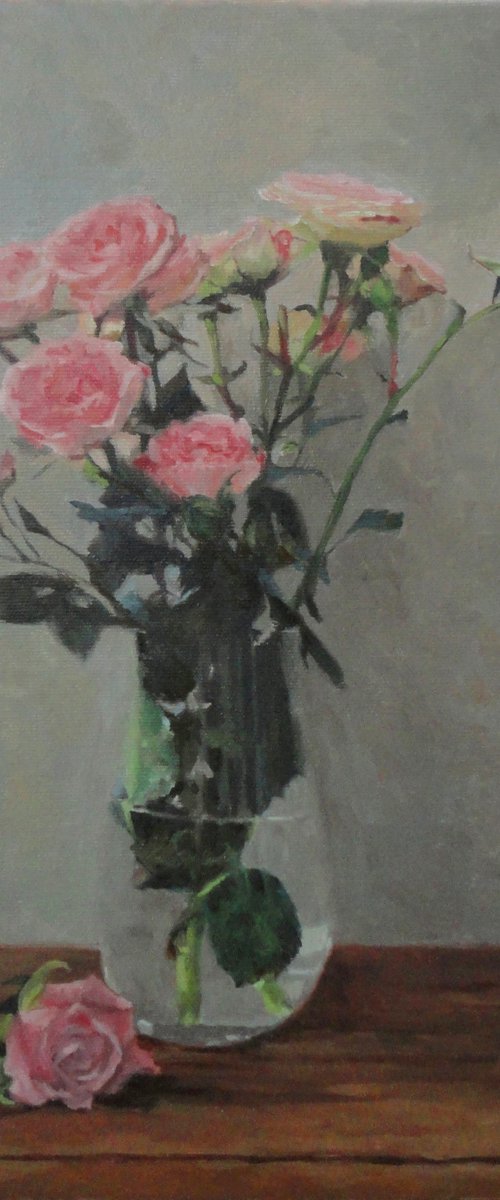 Pink roses by Radosveta Zhelyazkova