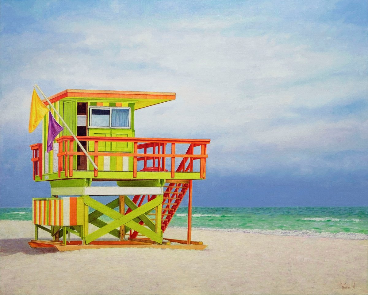 Miami. Lifeguard Tower. by Anastasia Woron