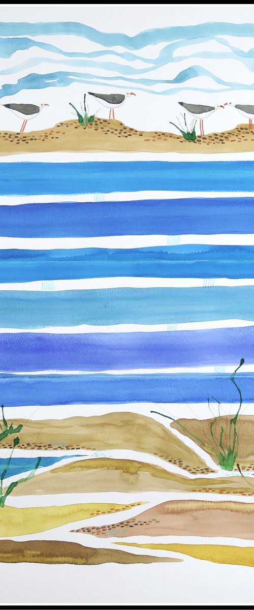 Seagulls Picnic by Mariann Johansen-Ellis