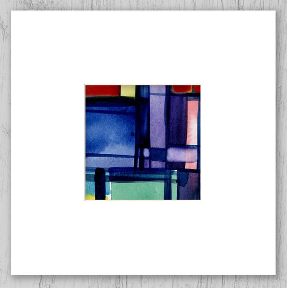 Color Music Collection 3 - Set of 6 Abstract Paintings in Mats by Kathy Morton Stanion