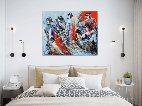 Jazz Band on Canvas