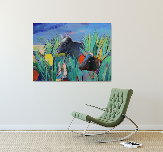 Cows Looking for Pineapples