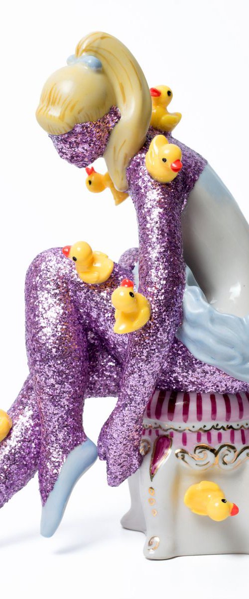 Ballerina Lenochka with Ducks by Oleksandr Balbyshev