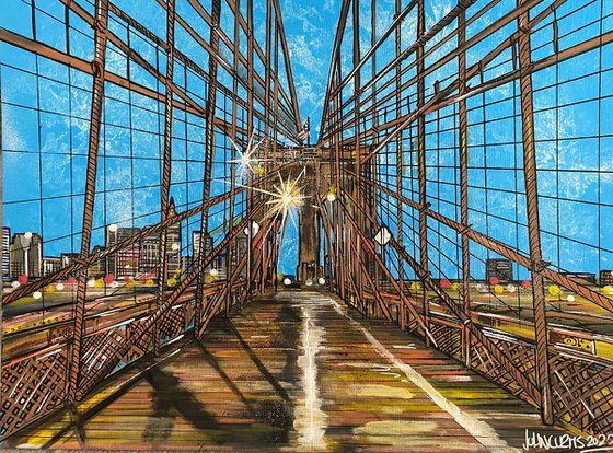 Brooklyn Bridge - Original on canvas board
