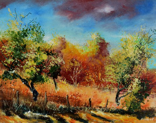Orchard  in autumn by Pol Henry Ledent