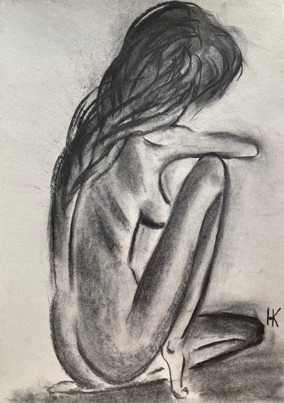 Nude Charcoal Art