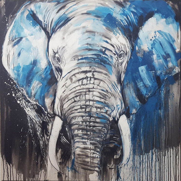 Elephant #5 - Work Series 'One of the big five' | Artfinder