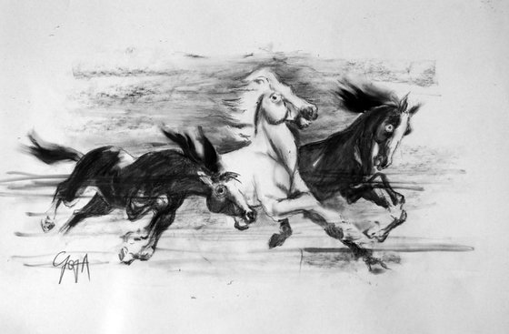 RUNNING HORSES