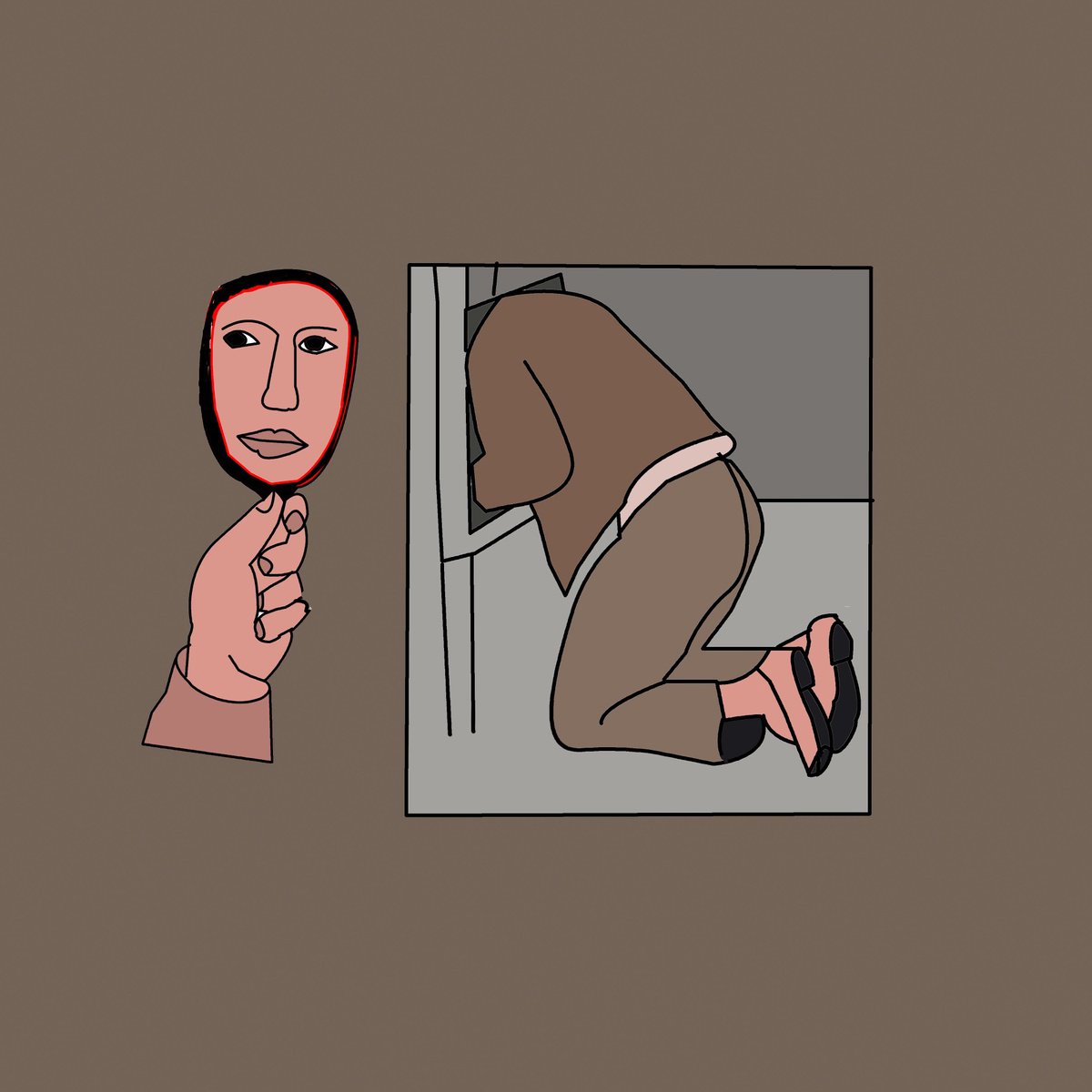 Urban And Pop Portrait Print By Artworks By Rina Mualem, 10 X 10, Identity, Original Artwork