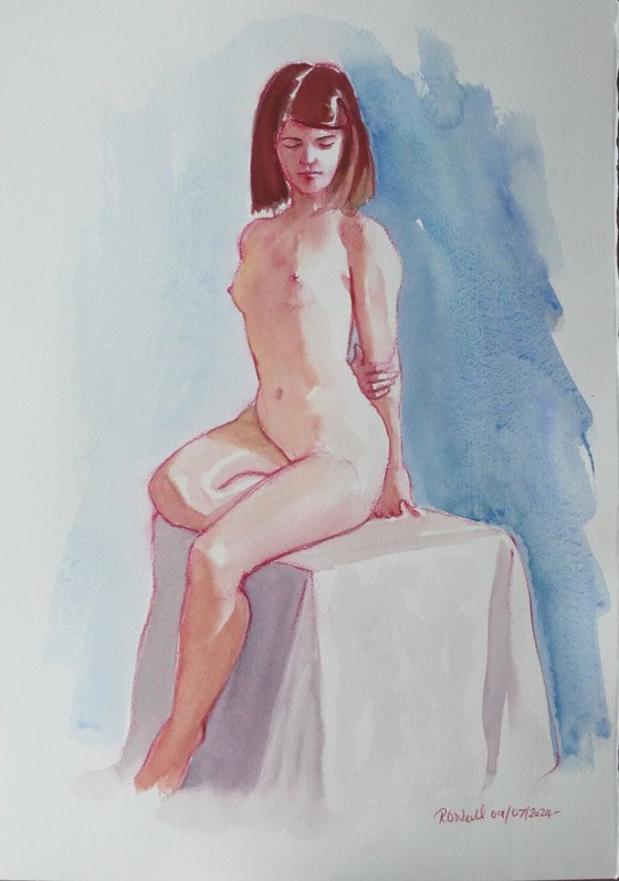 Seated female nude