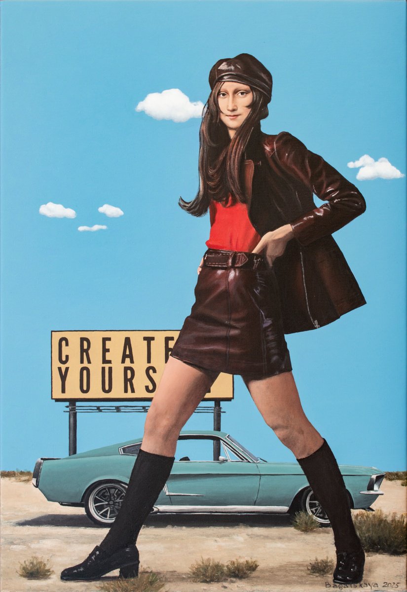 Photorealistic Portrait Acrylic Painting By Nataliya Bagatskaya, 22 X 31", Create Yourself, Original Artwork