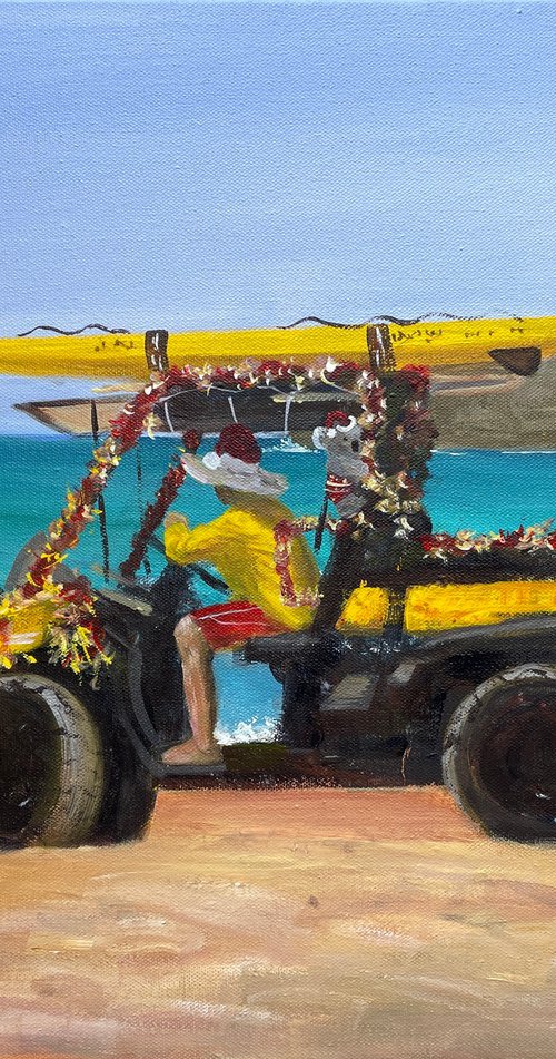 Christmas on the beach by Shelly Du