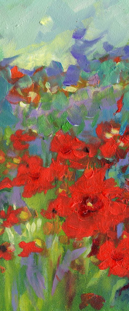 Poppy Landscape by Mary Kemp