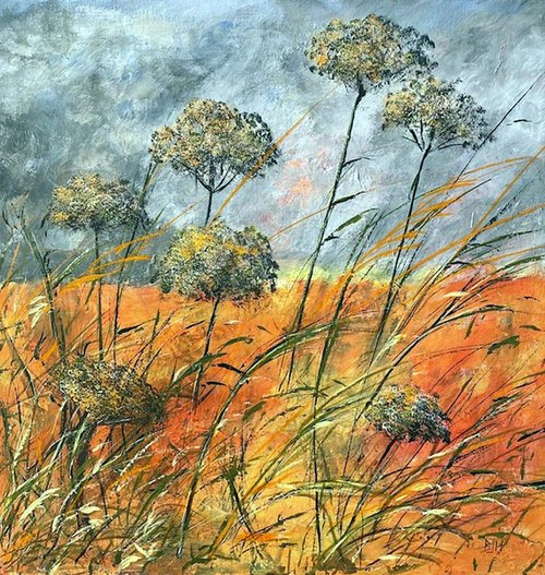 COW PARSLEY IN AUTUMN by BARBARA  HARLOW