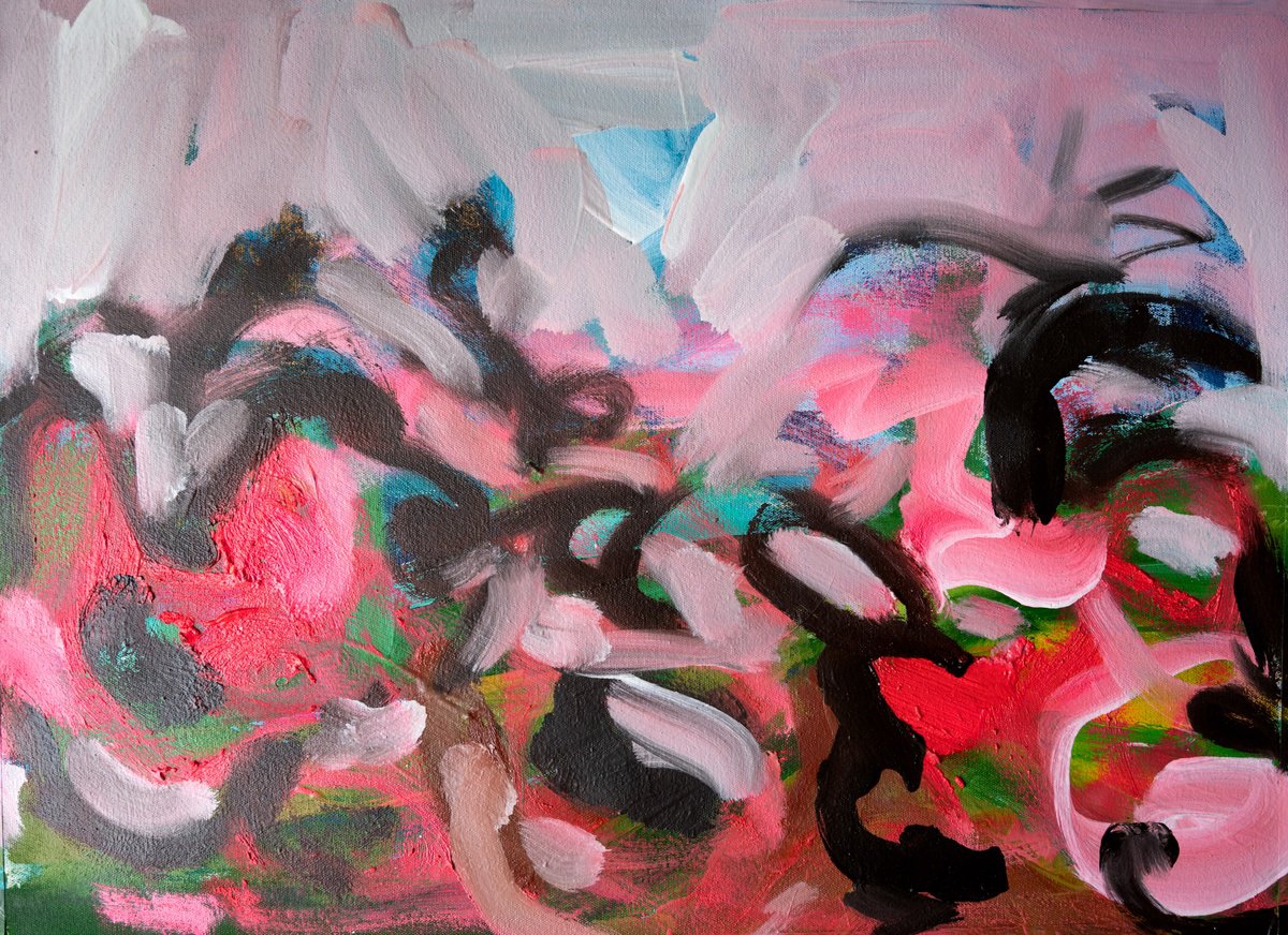 Sphagnum Pink By Elizabeth Anne Fox, 21 X 15, Artwork For Sale On Artfinder