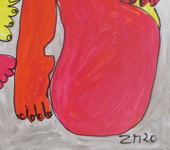 red nude xl Acrylpainting 31,4 x 47,3 inch