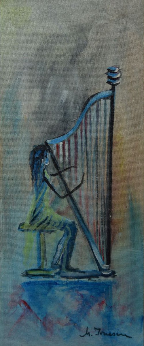 "Playing the Harp" by Mihaela Ionescu