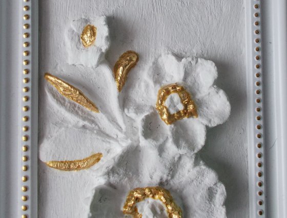 sculptural wall art "From the Golden Garden"