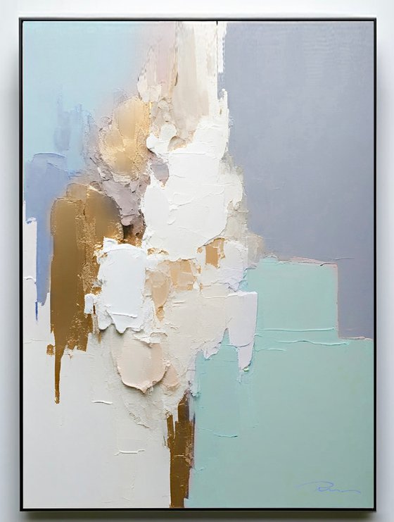 Aqua and Gold Reflections