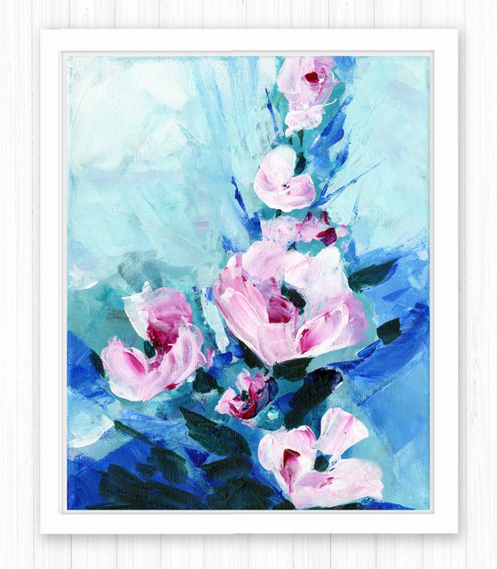 Pink Lovelies - Floral Painting by Kathy Morton Stanion