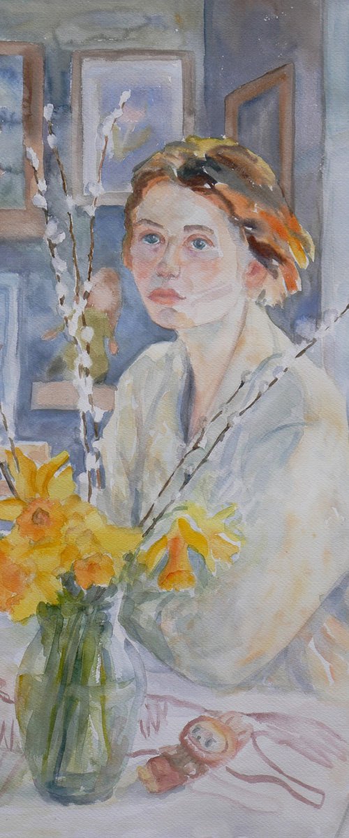 A Young Artist's Mother by Elena Lykhodid