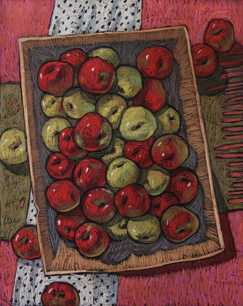 Box with apples by Natalia Leonova