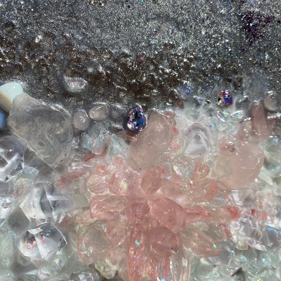 Serenity Crystal Heart with Moonstones