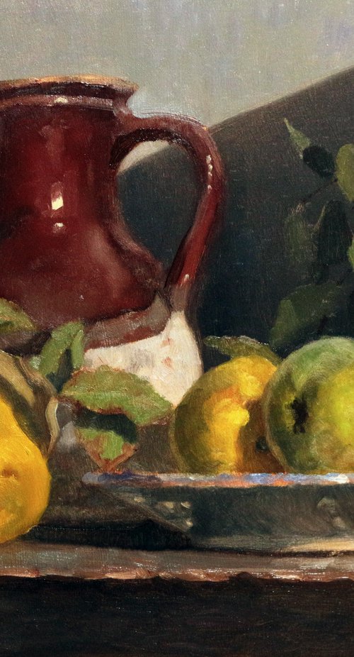 Quinces and Pitcher by Pascal Giroud