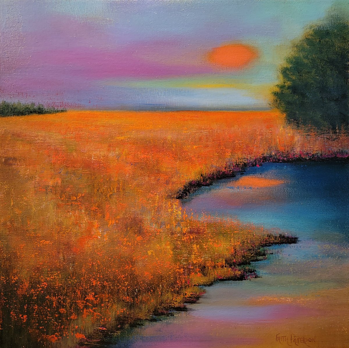 Artful Sunset by Faith Patterson