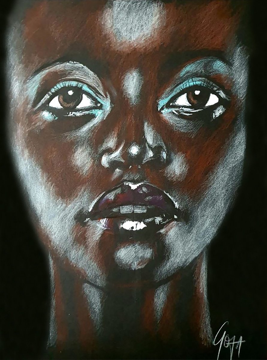 Impressionistic Portrait Pencil Drawing By Nicolas Goia, 11 X 16", Beauty, Original Artwork