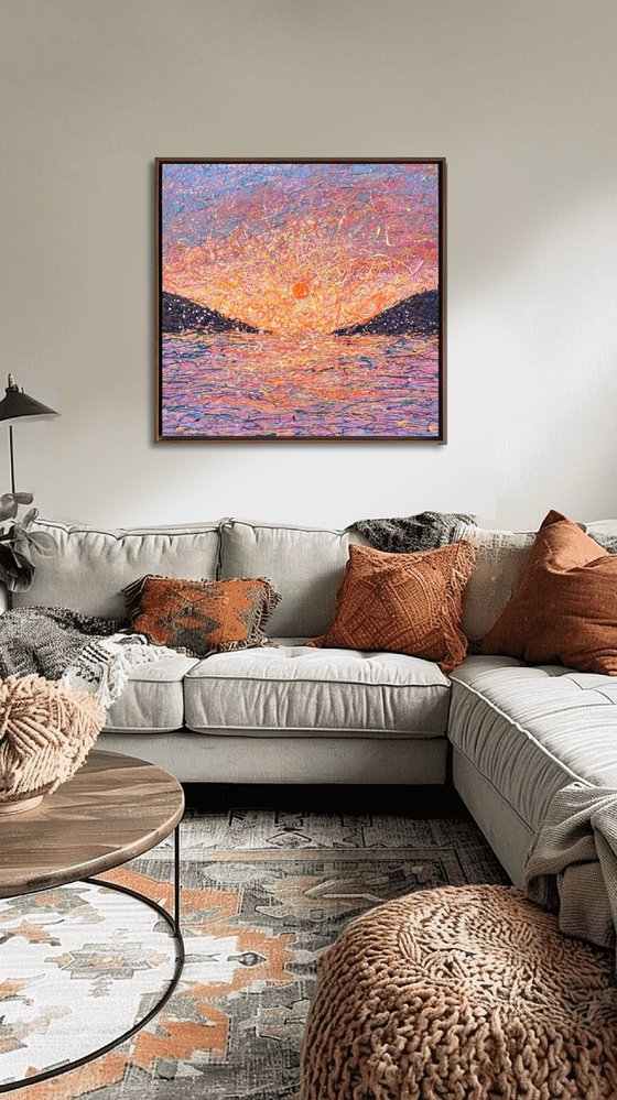 A Moment Held by Sunrise - framed