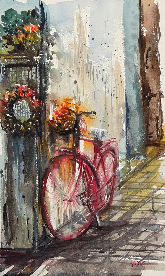 bicycle in the corner