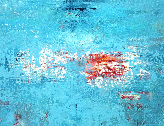 EXTRA LARGE 200X150 ABSTRACT PAINTING -BLUE POEM -