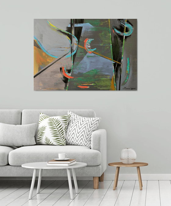 Big abstract - "Space abstract 2" - Abstraction - Geometric abstract - Bright abstract