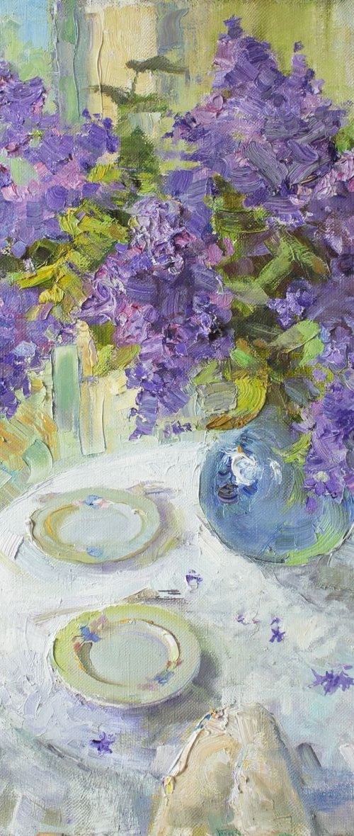 Lilacs in a Vase by Anastasiia Grygorieva