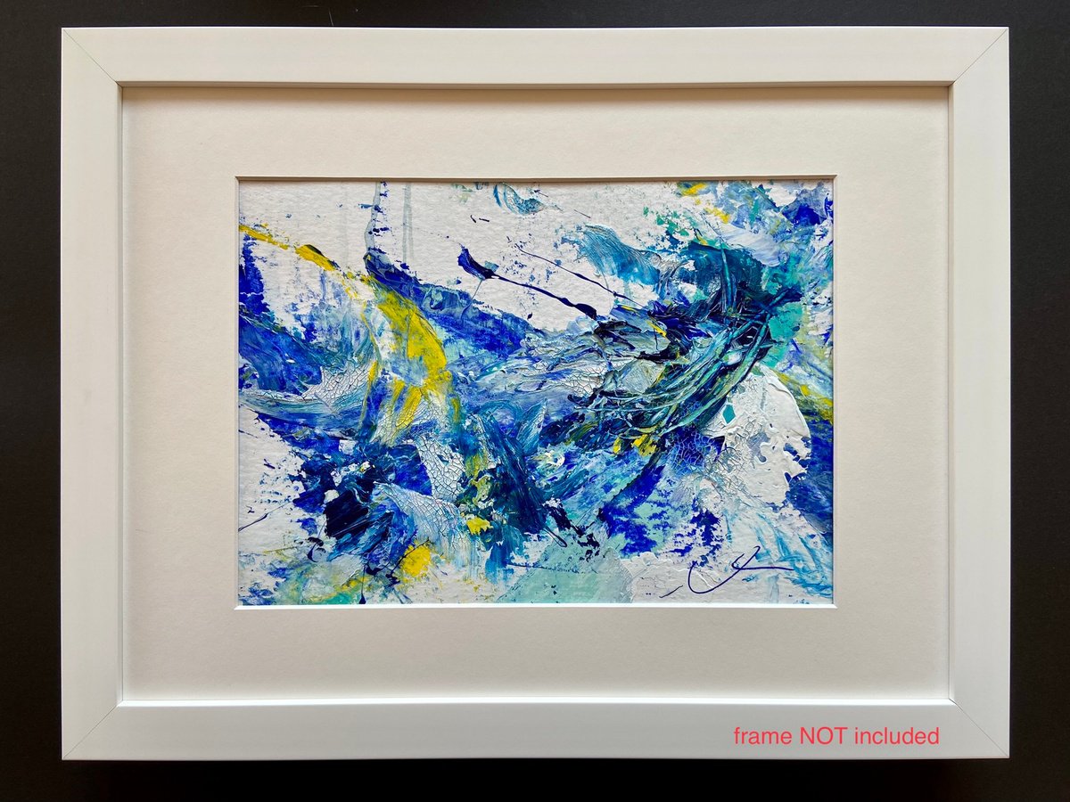 Expressive Abstract Acrylic Painting By Maria Bevilacqua-Fischer, 13 X 9", Soul Treasure No. 6, Original Artwork