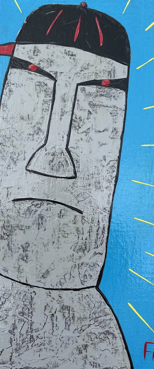 Street Moai by Cadiou Frederic