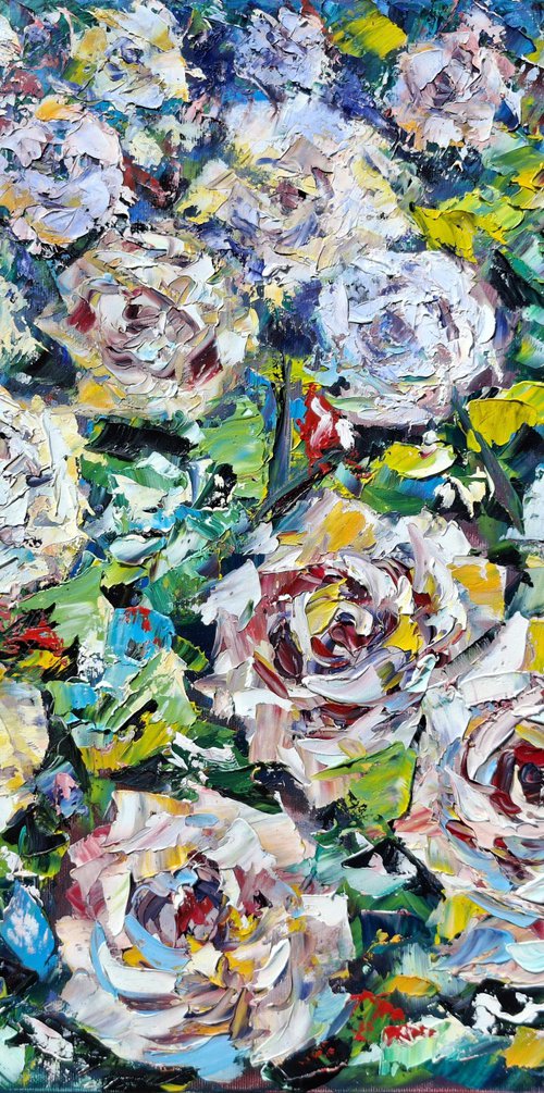 White Rose Garden by Mher Avagyan